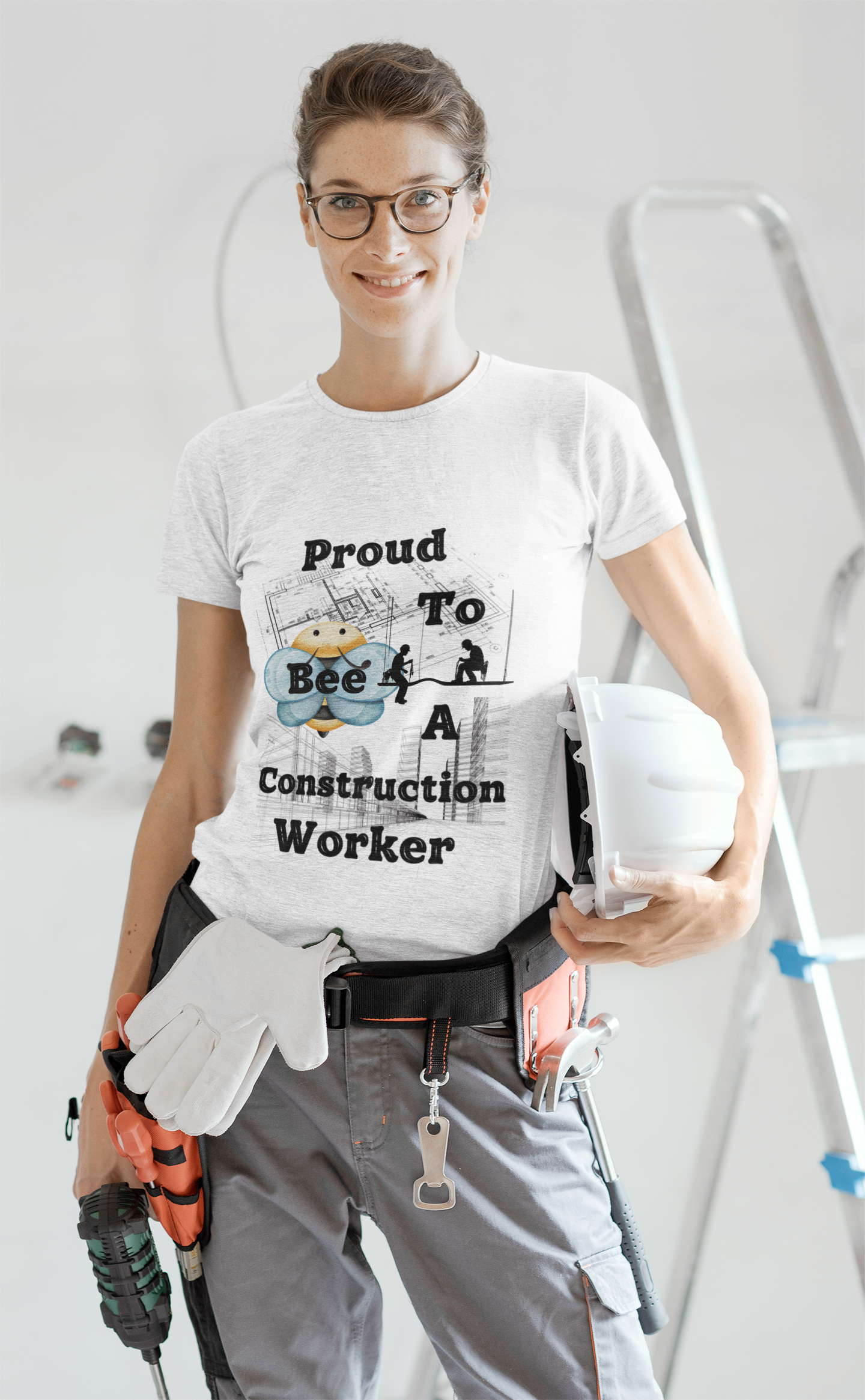 Proud To Bee A Construction Worker- Unisex Premium t-shirt